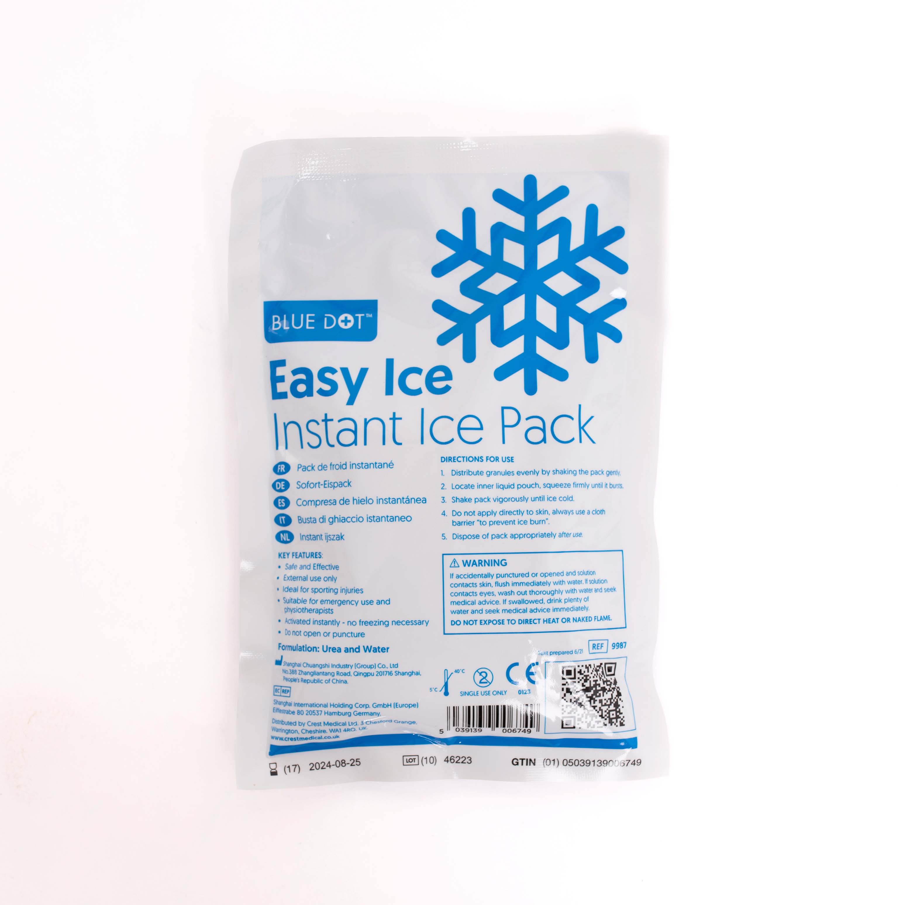 Easy Ice (Small) Multi-Language Disposable Instant Ice Pack - Ice