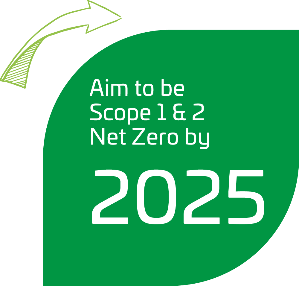 Aim to be Scope 1 & 2 Net Zero by 2025